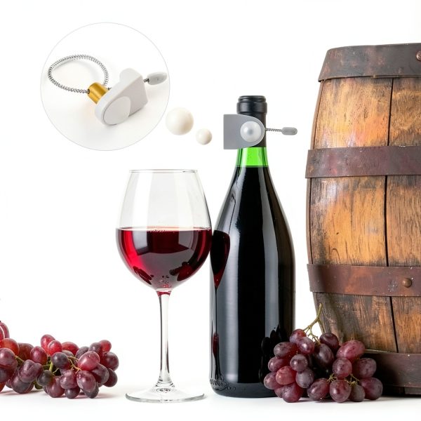 50 Pcs Wine Security Tags, EAS 58Khz Retail Anti-Theft System Retractable Strap for Wine Bottle Anti-Theft Lock Security Wine Bottle Tags Retail Anti-Theft Equipment Accessories (White)-2