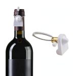 50 Pcs Wine Security Tags, EAS 58Khz Retail Anti-Theft System Retractable Strap for Wine Bottle Anti-Theft Lock Security Wine Bottle Tags Retail Anti-Theft Equipment Accessories (White)-0