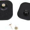 RF 8.2Mhz Large Black Clothing Security Tags (100PCS with Pins) ABS Retail Anti-Theft Alarm Tags, Checkpoint Compatible Shop Security Equipment-3