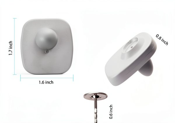 Lontano Anti Theft Retail Tag EAS 8.2MHz Hard Tag 100 Pack White-1