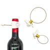50 Pcs Wine Security Tags, EAS 58Khz Retail Anti-Theft System Retractable Strap for Wine Bottle Anti-Theft Lock Security Wine Bottle Tags Retail Anti-Theft Equipment Accessories (White)-1