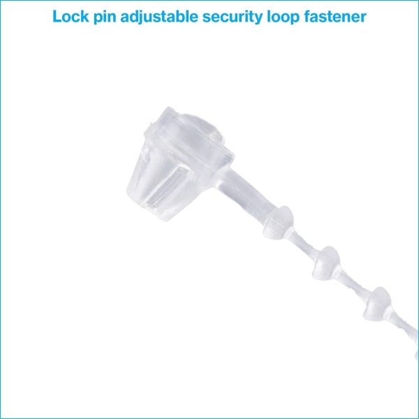 SSWBasics 5 inch Clear Manual Security Loop Tagging Fasteners - Pack of 1000- Clear Durable-2