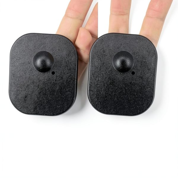 RF 8.2Mhz Large Black Clothing Security Tags (100PCS with Pins) ABS Retail Anti-Theft Alarm Tags, Checkpoint Compatible Shop Security Equipment-0