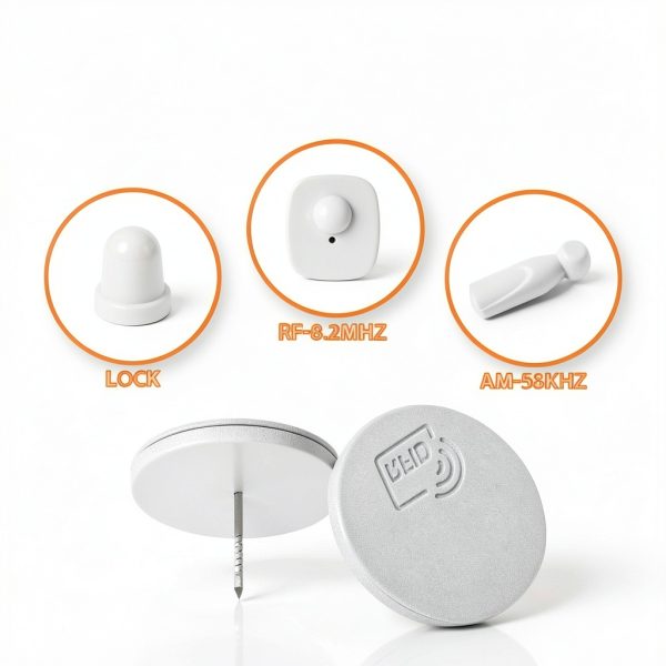UHF RFID Nail Security Tags AOEEKI 50PCS ABS Anti-Theft Tags-3
